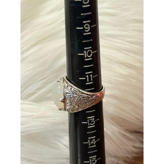 Large Milky White Stone Ring - image 6