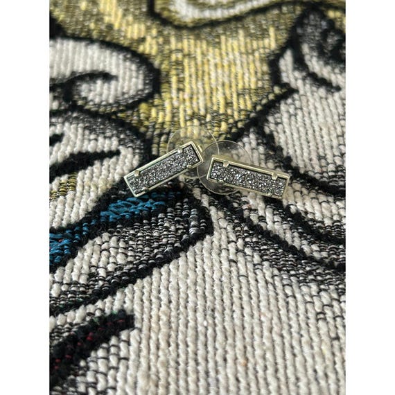 Kendra Rectangular Druzy Earrings - Silvertone - image 4