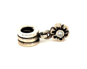 Pandora Flower Cz Dangle Charm