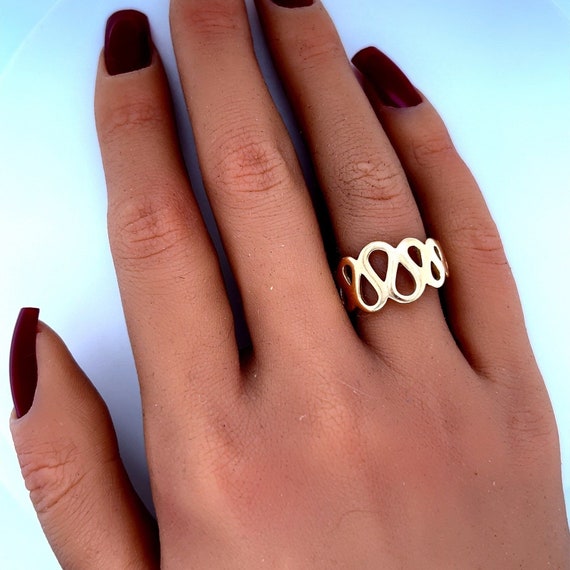 Ladies 14k Yellow Gold Ring - image 4