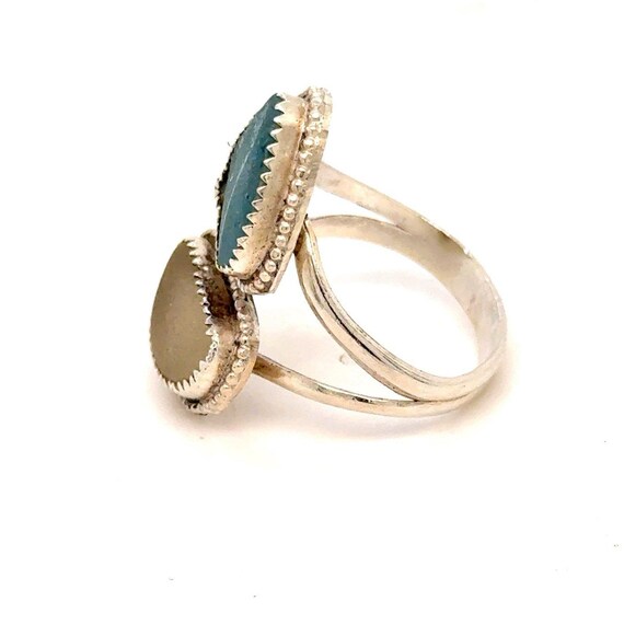 Sterling Silver Double Stone Ring - image 5