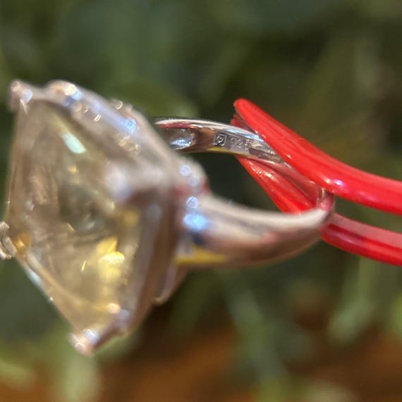 Huge 925 Silver Lemon Quartz Ring - image 7