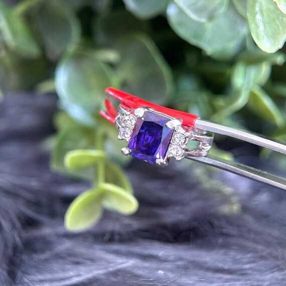 Silver Plated Amethyst Ring - image 2