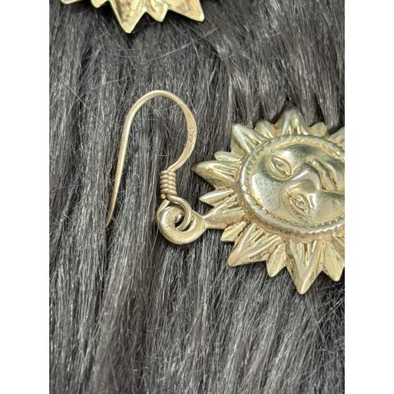 925 Silver Sun Dangle Earrings - image 5