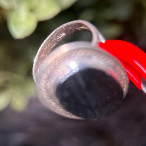 Silver 925 Black Stone Ring - image 9