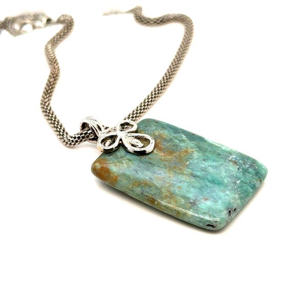 Rectangular Turquoise Necklace - image 2