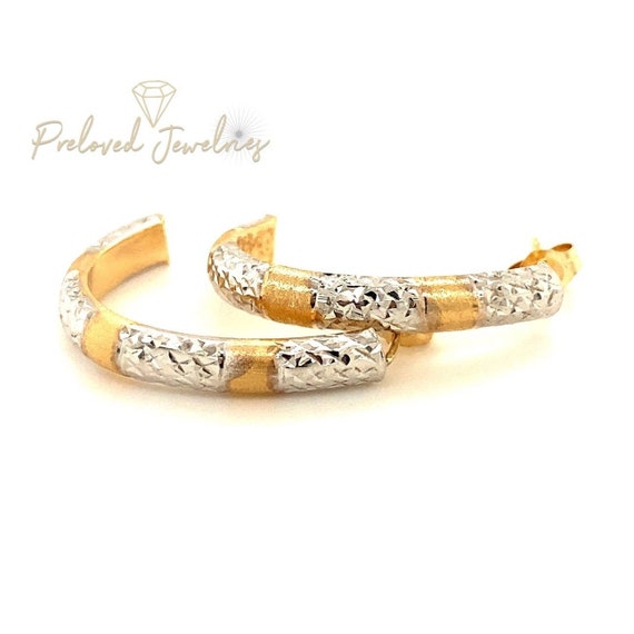 14k Two-Tone Earrings