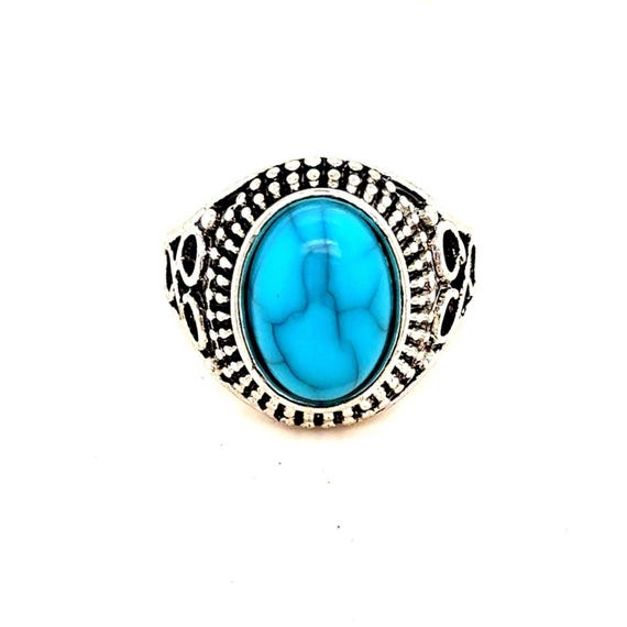 Oval Shaped Turquoise Ring - image 1