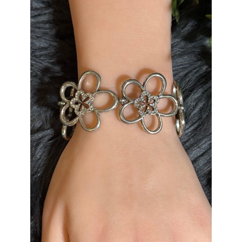 Brighton Crystals Flower Link Bracelet imagem 6
