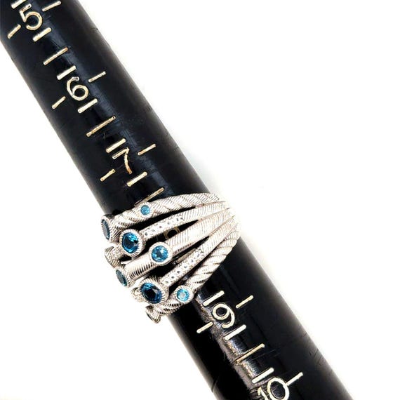 Judith Ripka 925 Topaz Ring - image 8