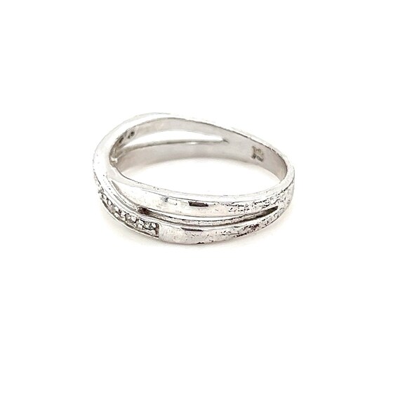 925 Silver Crossover Cz Ring - image 4