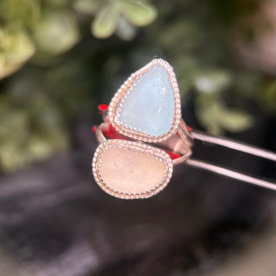 Sterling Silver Double Stone Ring - image 2