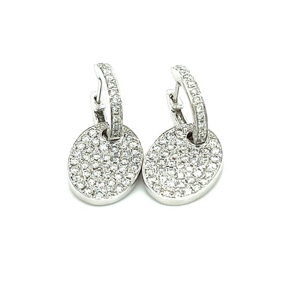 Stunning 18k Diamonds Drop Earrings - image 2