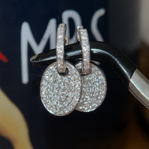 Stunning 18k Diamonds Drop Earrings - image 9
