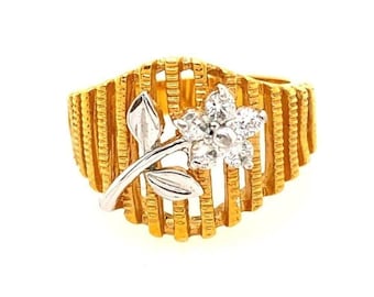 Flower CZ Ring