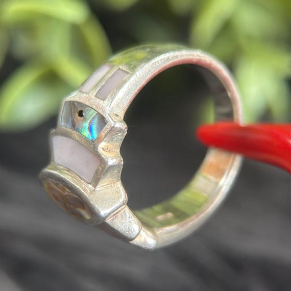 Silver 925 MOP/Abalone Ring - image 5