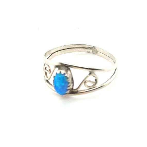 Silver 925 Delicate Opal Ring - image 2