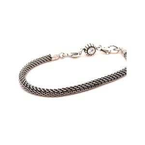 Brighton Silver-Tone Woven Bracelet with Crystal Accent image 4