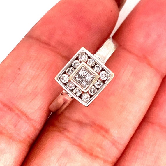 14k WG Square Shaped Ring - image 3