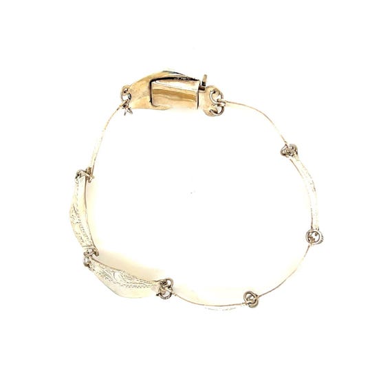 Silver 925 Hexagonal Link Bracelet - image 2
