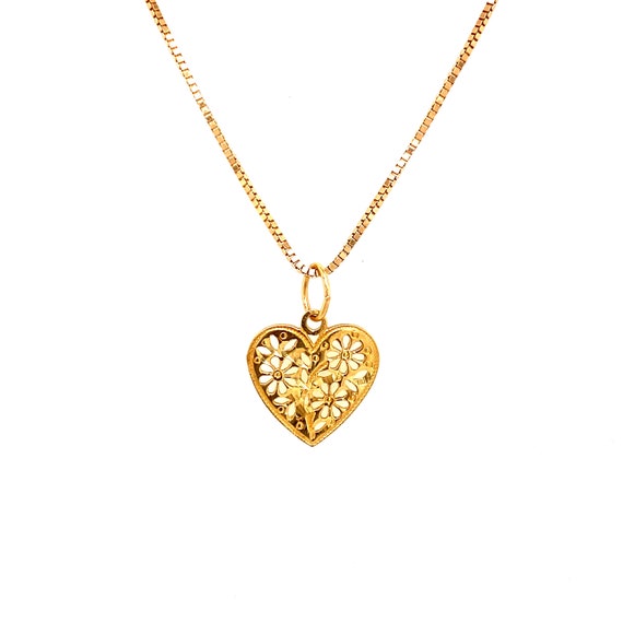 14k Heart Pendant Necklace