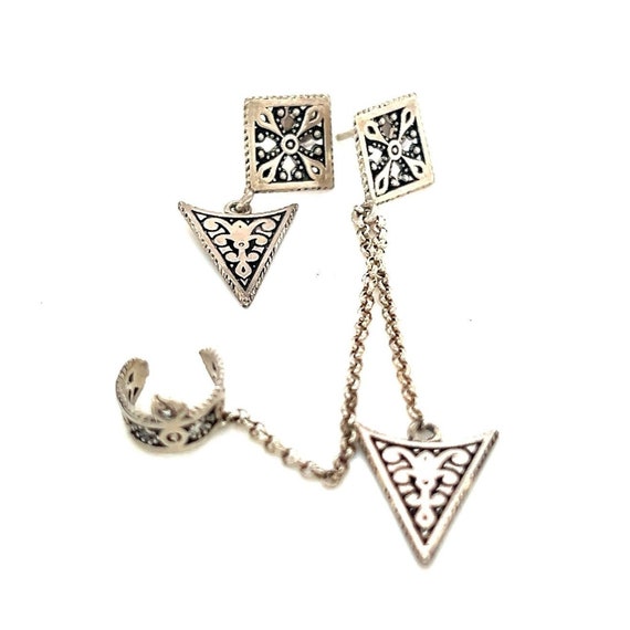 925 Silver Dangle Earrings - image 2