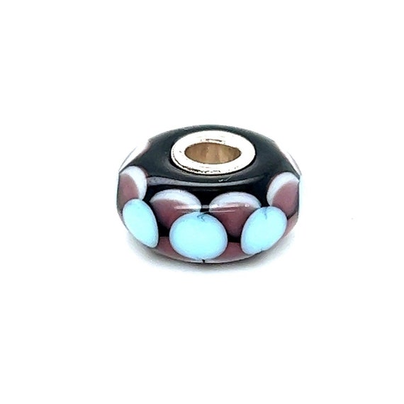 TROLLBEADS エイジレスビューティ フラワー ブルー系 Trollbeads Blue/purple Flower Glass Bead - Etsy