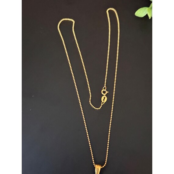 18k Gold Star Pendant 14k Gold Ball Chain Necklac… - image 8
