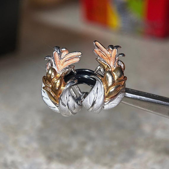 925 Tulip Flower Earrings View 2
