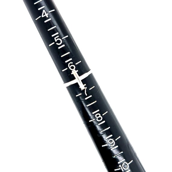 Sterling Sideways Cross Ring - image 6