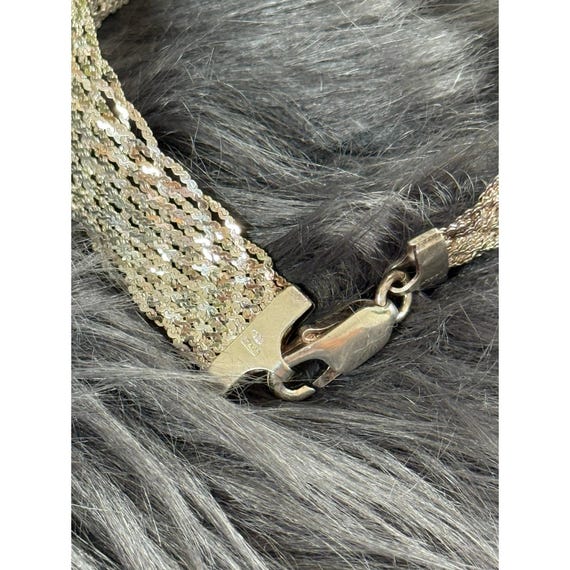 Silver 925 Flat Wide Bracelet - image 5