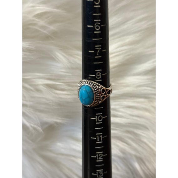 Oval Shaped Turquoise Ring - image 5