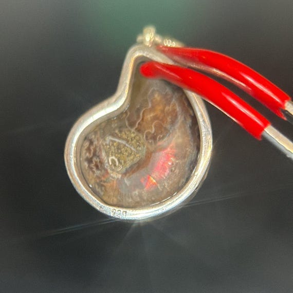 925 Silver Coiled Shell Citrine Dangle Earrings - image 4