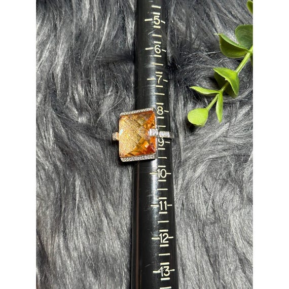 Silver 925 Large Stone Ring - image 9