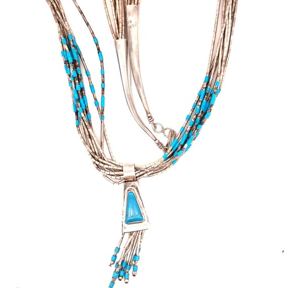 Native American Sterling Turquoise Necklace
