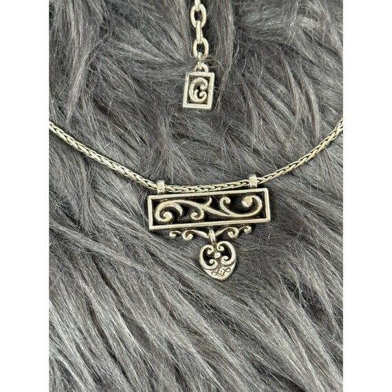 Brighton Rectangle with Heart Dangle Necklace - image 2