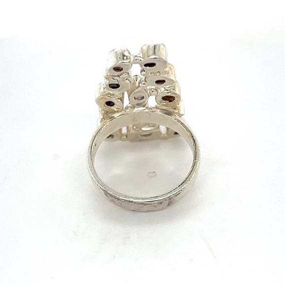 Multi-Stone Silver 925 Ring - image 3