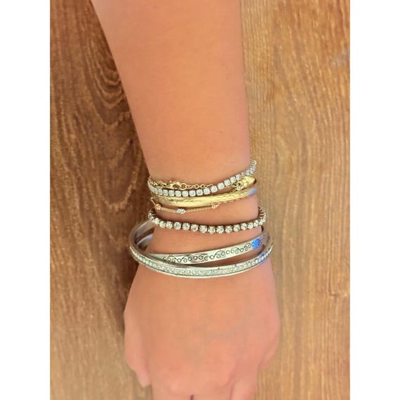 Brighton Cz Interlocking Bangle - image 4