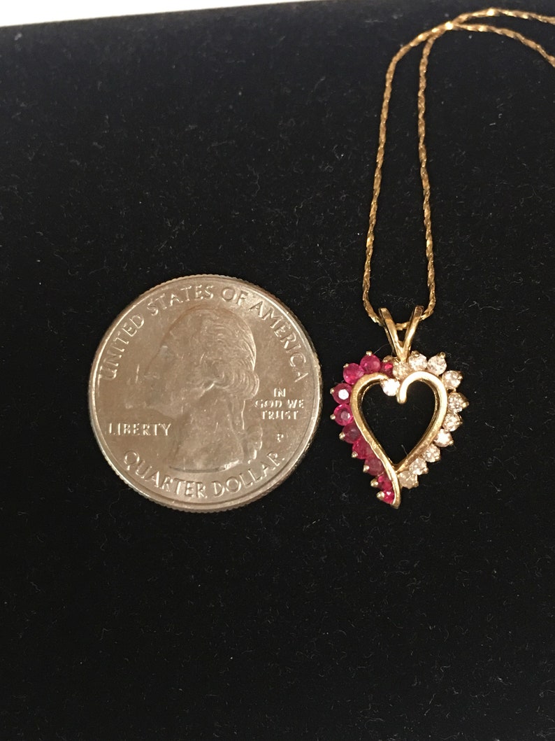 14k diamondsrubies necklace
