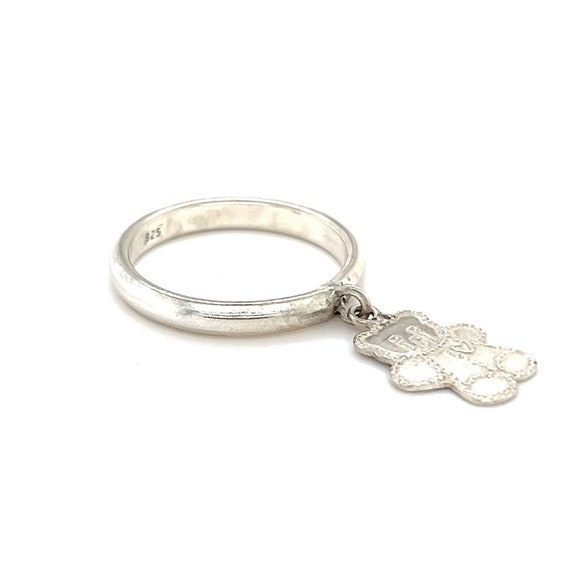 Dangling Teddy Bear Sterling Silver 925 Ring - image 4