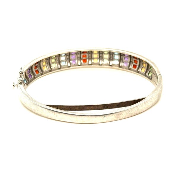 Silver 925 Multi Stones Bangle - image 4