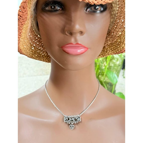 Brighton Rectangle with Heart Dangle Necklace - image 5