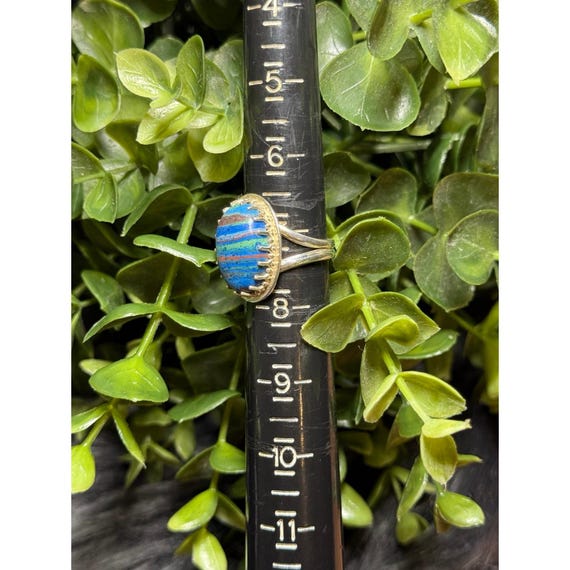 Silver 925 Blue Stone Ring - image 11