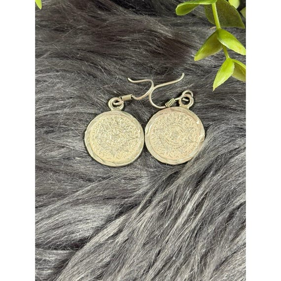 Silver 925 Circle Dangle Earrings - image 2