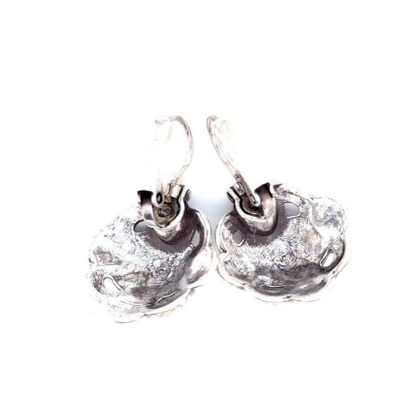 Brighton Silver-Tone Floral Drop Earrings with Gold Accent image 4