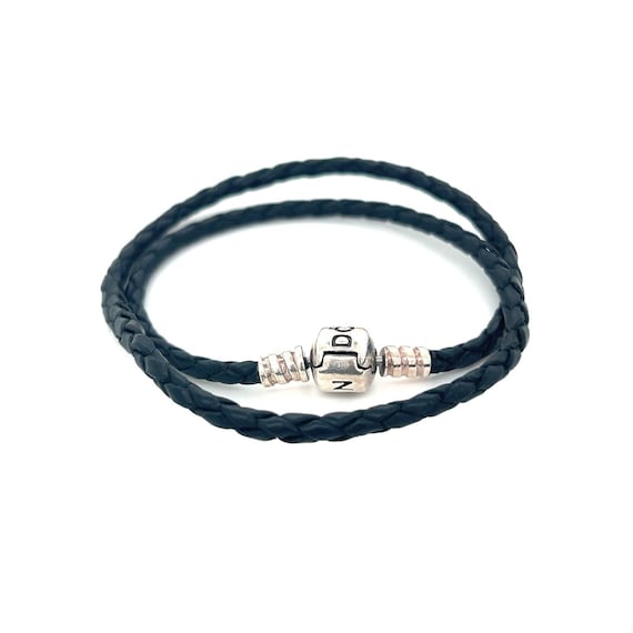 Pandora Black Double Wrap Leather Bracelet