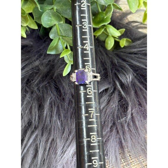 Silver Plated Amethyst Ring - image 8