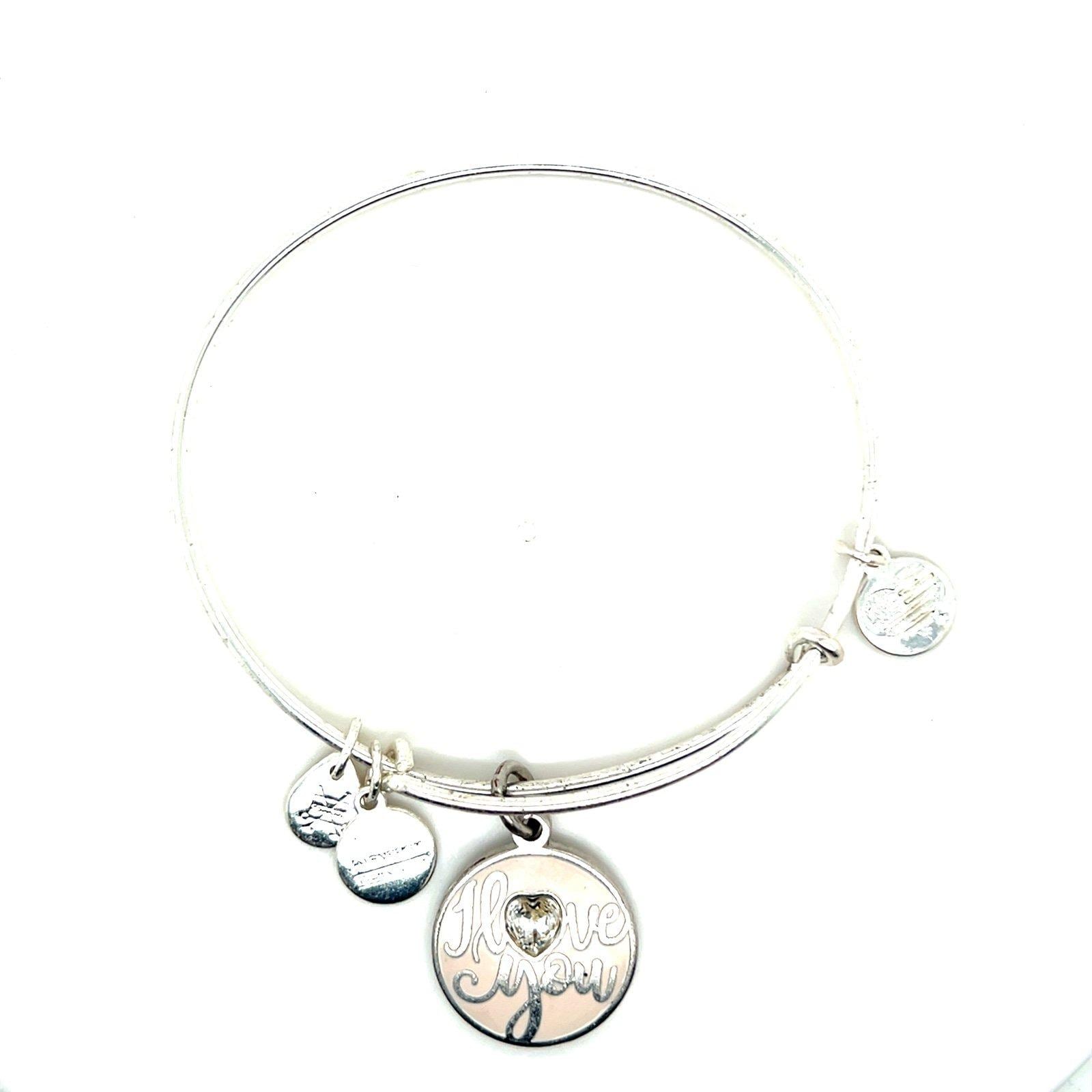 Alex and Ani I Love You Rhinestone Bracelet