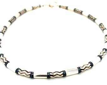 T&Co. 925 Zigzag Hematite Necklace