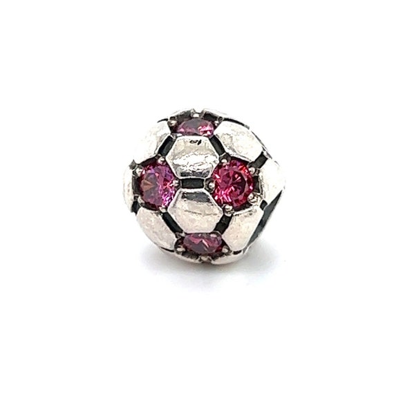 Pandora Hot Pink Cz Soccer Ball Charm - image 1